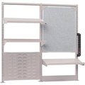 Lista International Lista Louver Panel Kit W/ Shelf, 50-3/4"W x 15"D, Gray XSSMNX-60/2424/LG
